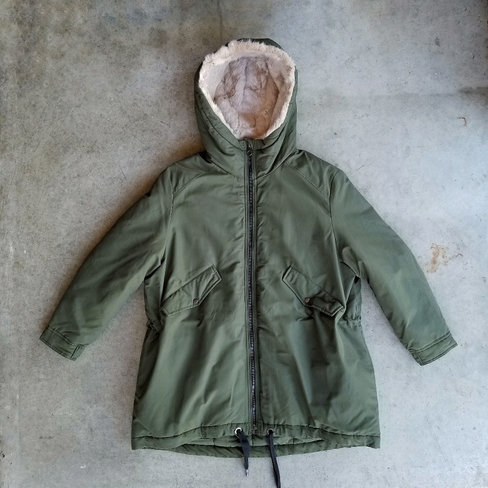 ARMY GREEN HOODED PARKA